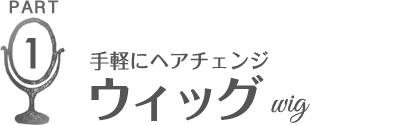 手軽にヘアチェンジ ウィッグ